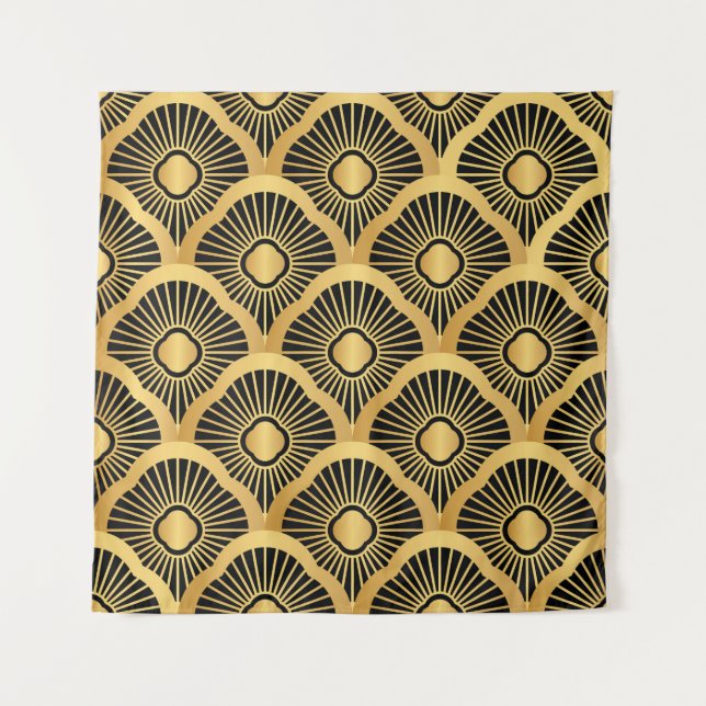 Art Deco Ornament: Seamless Vintage Pattern Tapestry (Front)