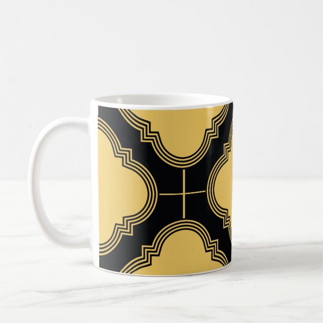 Art deco: ornamental seamless elegance. coffee mug (Left)