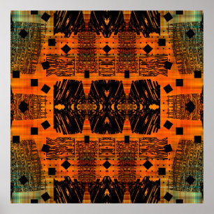 art deco ornamental vintage graphic pattern, S. 48 Poster