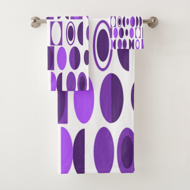 Art Deco Ovals Bath Towel Set (Insitu)