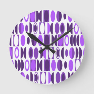 Art Deco Ovals Round Clock