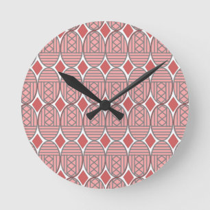 Art Deco Ovals Round Clock