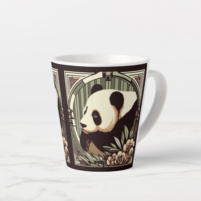 Art Deco Panda Bear 12oz Mug (Right Angle)