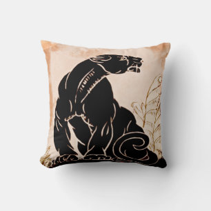 Art Deco Panther Decor Pillow