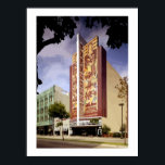 Art Deco Paramount theatre Oakland painting Poster<br><div class="desc">Art Deco architecture
 Digital painting from a US Government photo of the Paramount Theatre 2025 Broadway,  Oakland,  Alameda County,  CA</div>