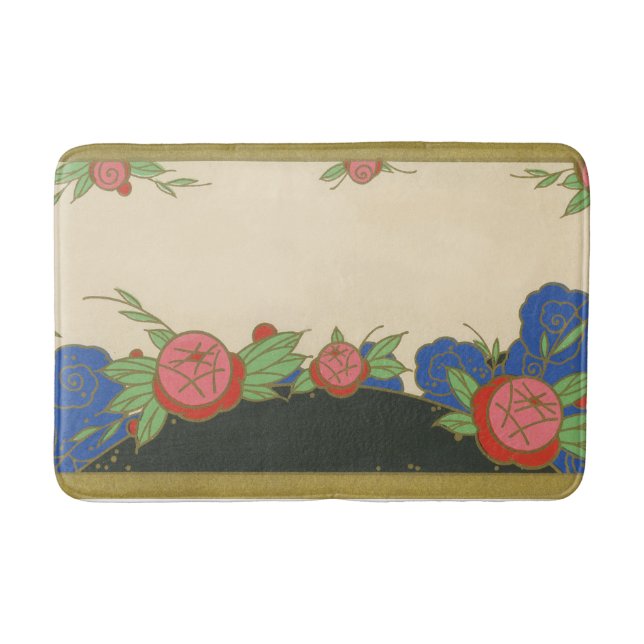 Art Deco Paris Roses Bath Mat (Front)