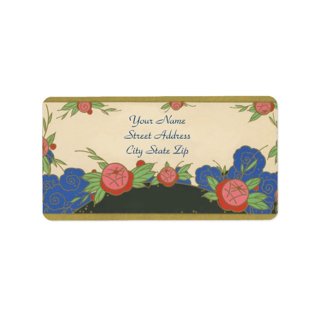 Art Deco Paris Roses Label (Front)