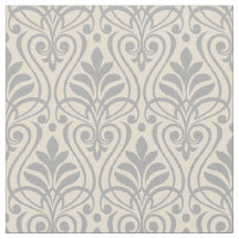 Art Deco Pattern 01 - Spanish Grey on Off-White