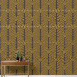 Art Deco Pattern 03 - Deco Black on Deco Gold Wallpaper<br><div class="desc">Art Deco Pattern 03 - Deco Black on Deco Gold</div>