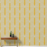 Art Deco Pattern 03 - Deco Gold 2 on Off-White Wallpaper<br><div class="desc">Art Deco Pattern 03 - Deco Gold 2 on Off-White</div>