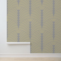 Art Deco Pattern 03 - Spanish Grey on Off-White
