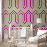 Art Deco Pattern 05 - Bold Magenta on Off-White Wallpaper<br><div class="desc">Art Deco Pattern 05 - Bold Magenta on Off-White</div>