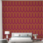 Art Deco Pattern 05 - Deco Gold 2 on Raspberry Pin Wallpaper<br><div class="desc">Art Deco Pattern 05 - Deco Gold 2 on Raspberry Pink</div>