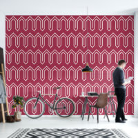 Art Deco Pattern 05 - Light Pink on Raspberry Pink