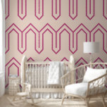 Art Deco Pattern 05 - Raspberry Pink on Light Pink Wallpaper<br><div class="desc">Art Deco Pattern 05 - Raspberry Pink on Light Pink</div>