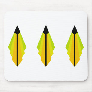 Art Deco pattern 3 in lemon and lime Mouse Pad