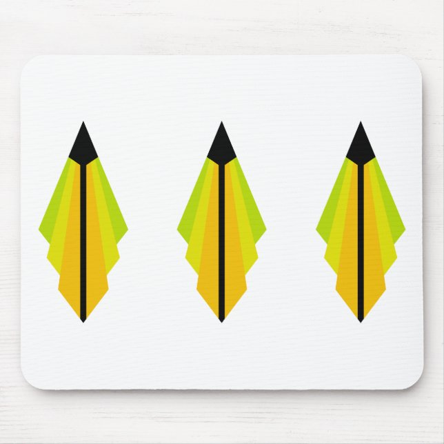 Art Deco pattern 3 in lemon and lime Mouse Pad (Front)