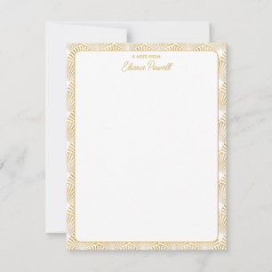 Art Deco Pattern Elegant Gatsby Custom Stationery Card