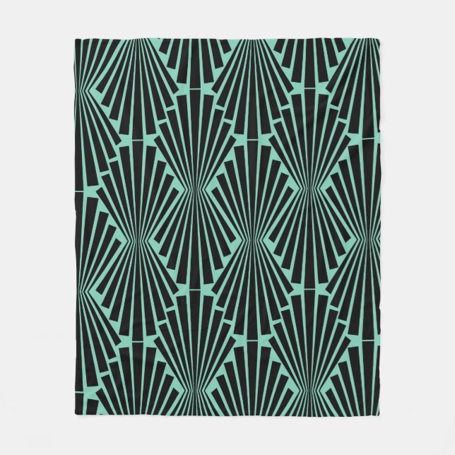 Art Deco Pattern Fleece Blanket (Front)
