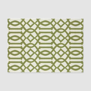 Art Deco Pattern Green Tissue Paper
