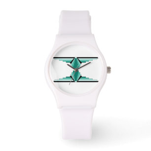 Art Deco Pattern in Greens Watch
