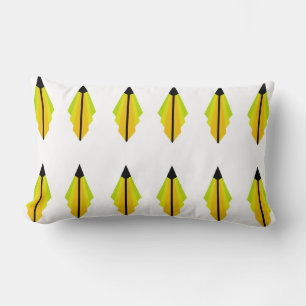Art Deco Pattern in Lemon and Lime Lumbar Pillow