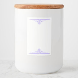 Art Deco Pattern in Lilac Food Label