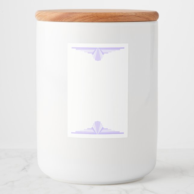 Art Deco Pattern in Lilac Food Label (Front)