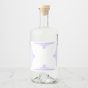 Art Deco Pattern in Lilac Liquor Bottle Label