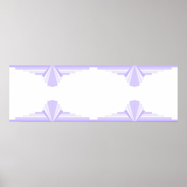 Art Deco Pattern in Lilac Poster (Front)