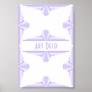 Art Deco Pattern in Lilac Poster