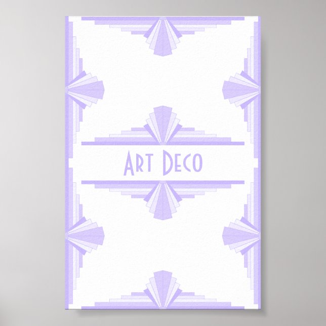 Art Deco Pattern in Lilac Poster (Front)