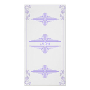 Art Deco Pattern in Lilac Poster