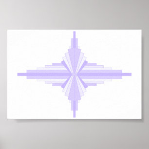 Art Deco Pattern in Lilac Poster