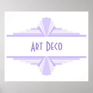 Art Deco Pattern in Lilac Poster
