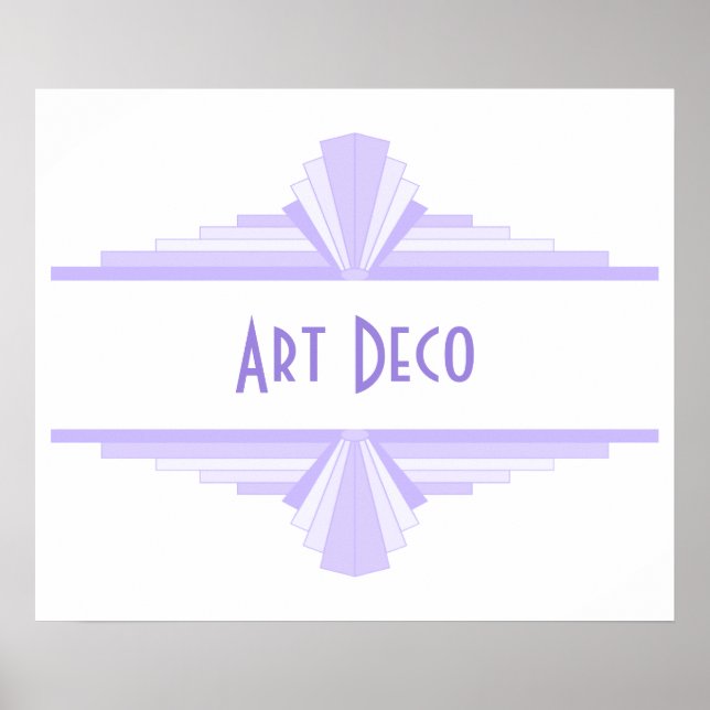 Art Deco Pattern in Lilac Poster (Front)