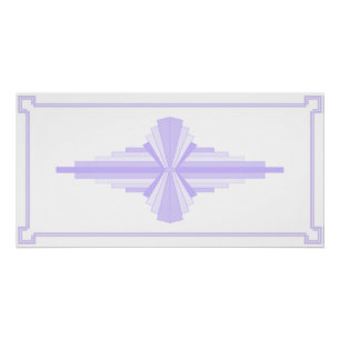 Art Deco Pattern in Lilac Poster