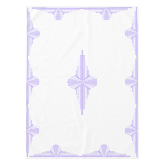 Art Deco Pattern in Lilac Tablecloth (Front)