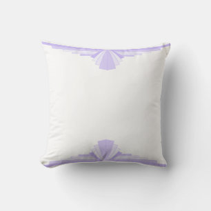 Art Deco Pattern in Lilac Throw Pillow