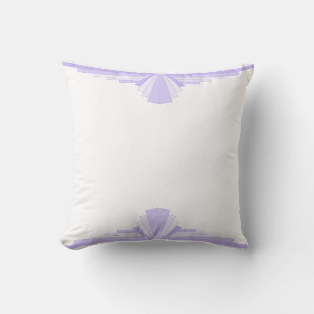 Art Deco Pattern in Lilac Throw Pillow (Front)