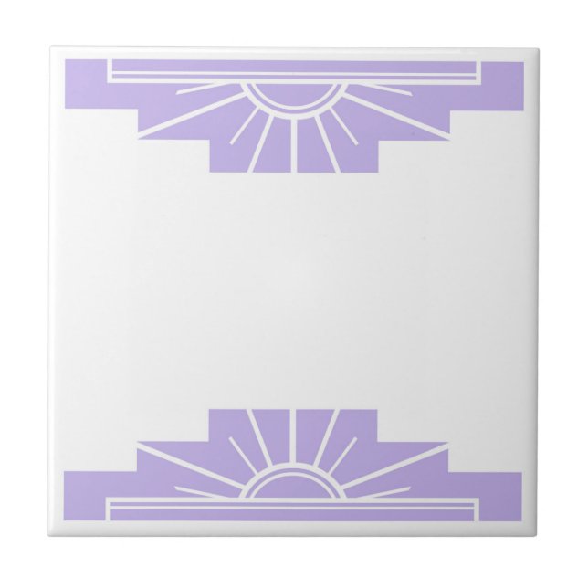 Art Deco Pattern in Lilac Tile (Front)
