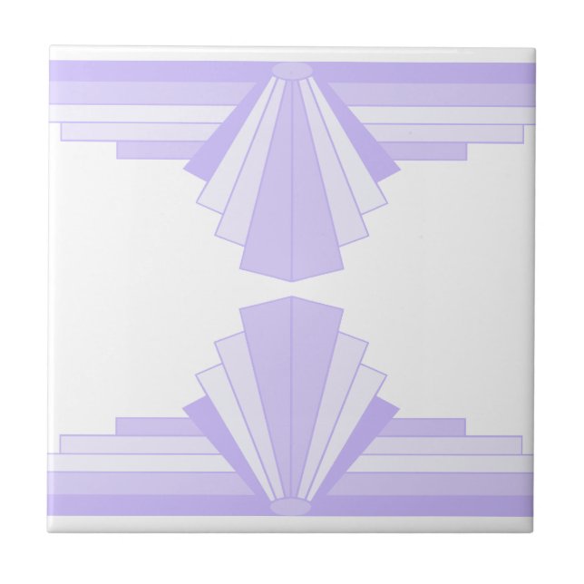 Art Deco Pattern in Lilac Tile (Front)