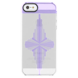 Art Deco Pattern in Lilac Clear iPhone SE/5/5s Case