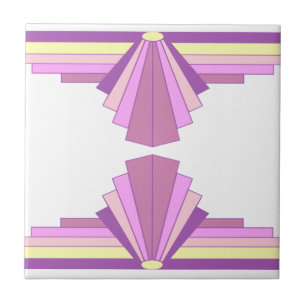 Art Deco Pattern in Pink & Purple Tile