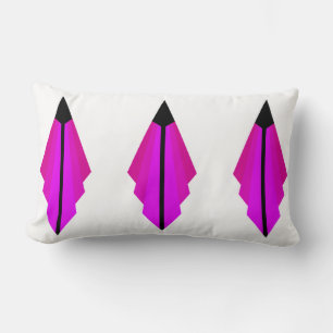 Art Deco Pattern in Pinks Lumbar Pillow