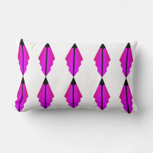 Art Deco Pattern in Pinks Lumbar Pillow