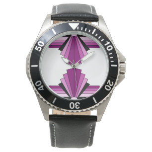 Art Deco Pattern in Pinks Watch