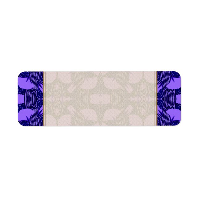 Art Deco Pattern in Purple and Dark Blue (Front)