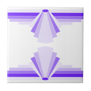 Art Deco Pattern in Purple Tile