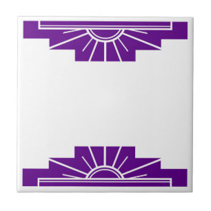 Art Deco Pattern in Purple Tile